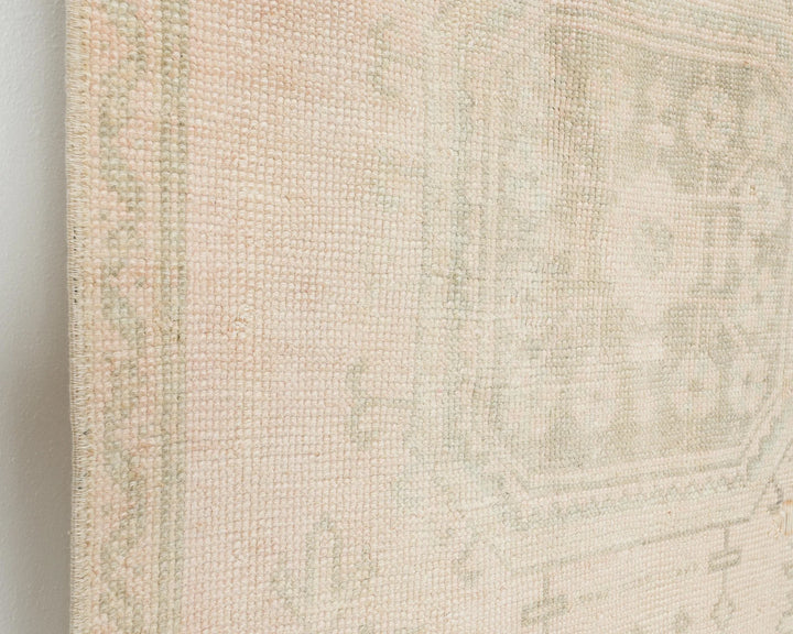 Beige Turkish Oushak Rug 2'8" x 10'11" Hand-Knotted | No. VR54133