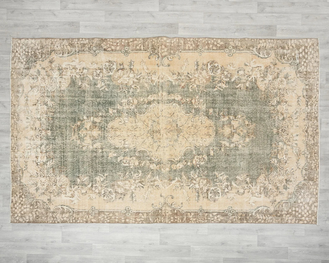 Rust Turkish Oushak Rug 6' 5" x 10' 4" Hand-Knotted view 9