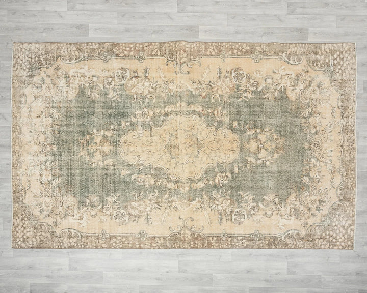 Rust Turkish Oushak Rug 6' 5" x 10' 4" Hand-Knotted view 9