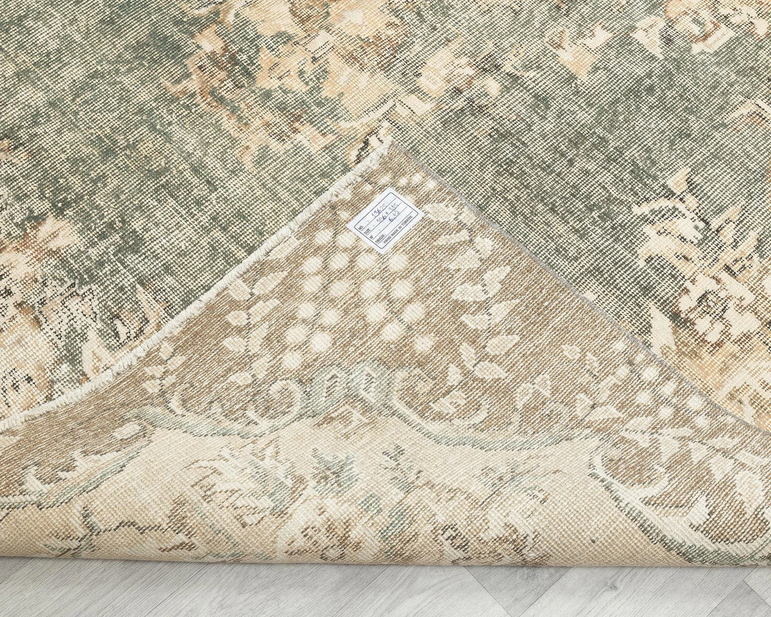 Rust Turkish Oushak Rug 6' 5" x 10' 4" Hand-Knotted texture