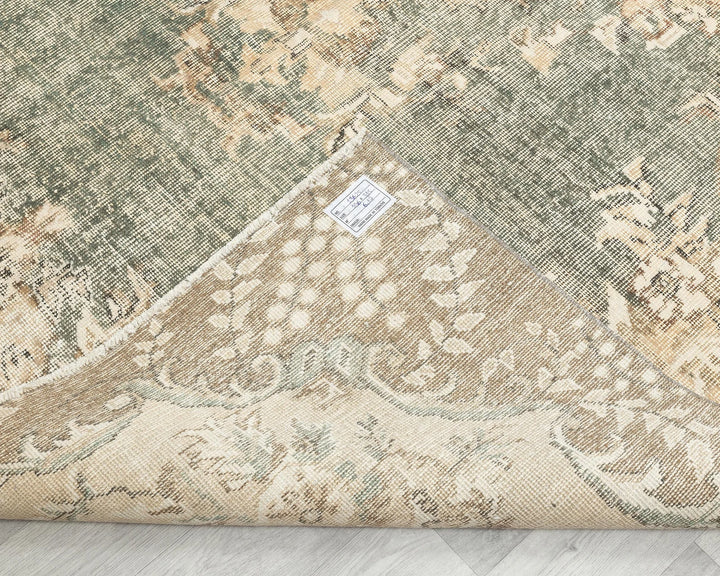 Rust Turkish Oushak Rug 6' 5" x 10' 4" Hand-Knotted texture