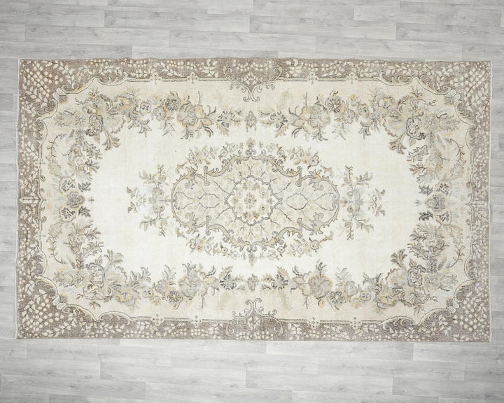 Multicolor Turkish Oushak Rug 6'5" x 10'6" Hand-Knotted | No. VR54233
