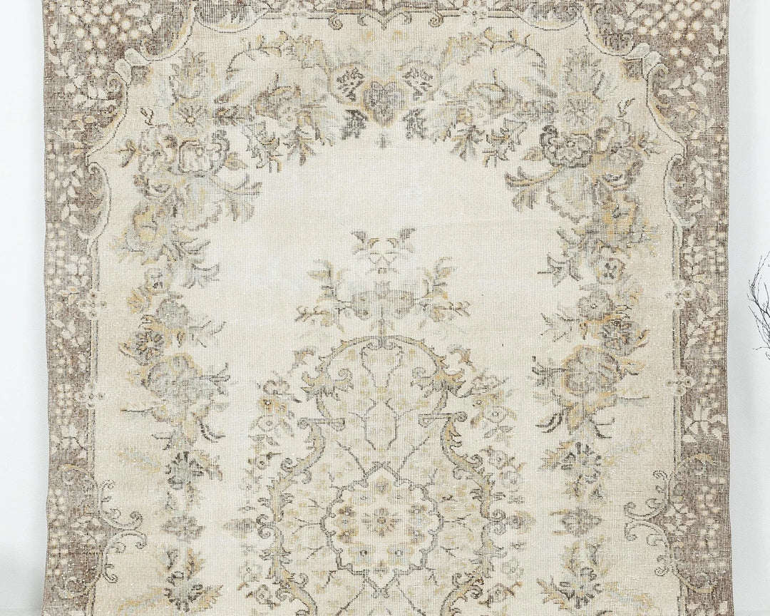 Multicolor Turkish Oushak Rug 6'5" x 10'6" Hand-Knotted | No. VR54233