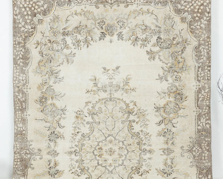 Multicolor Turkish Oushak Rug 6'5" x 10'6" Hand-Knotted | No. VR54233