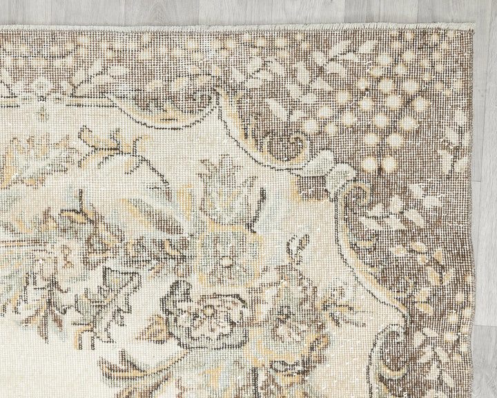 Multicolor Turkish Oushak Rug 6'5" x 10'6" Hand-Knotted | No. VR54233
