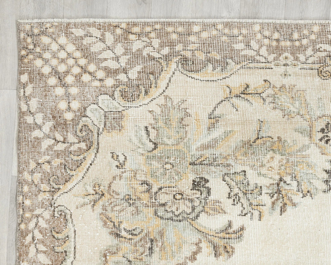 Multicolor Turkish Oushak Rug 6'5" x 10'6" Hand-Knotted | No. VR54233