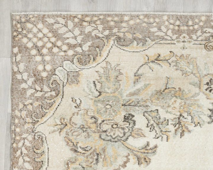 Multicolor Turkish Oushak Rug 6'5" x 10'6" Hand-Knotted | No. VR54233