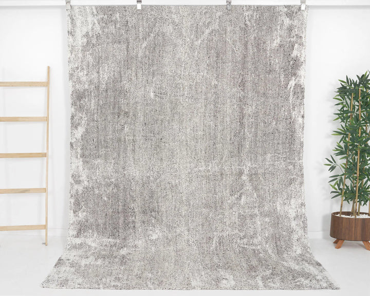Gray Turkish Kilim Rug 6'5" x 8'10" Flat-Weave | No. VR54312
