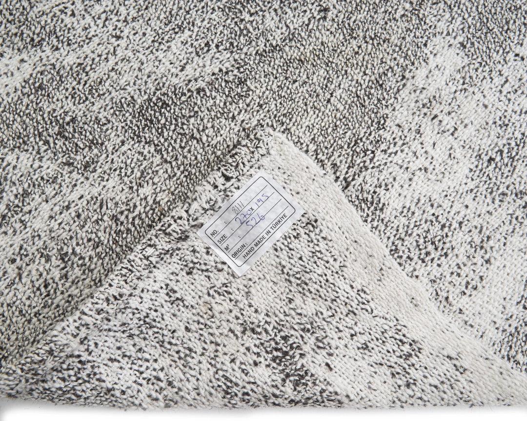 Gray Turkish Kilim Rug 6'5" x 8'10" Flat-Weave | No. VR54312