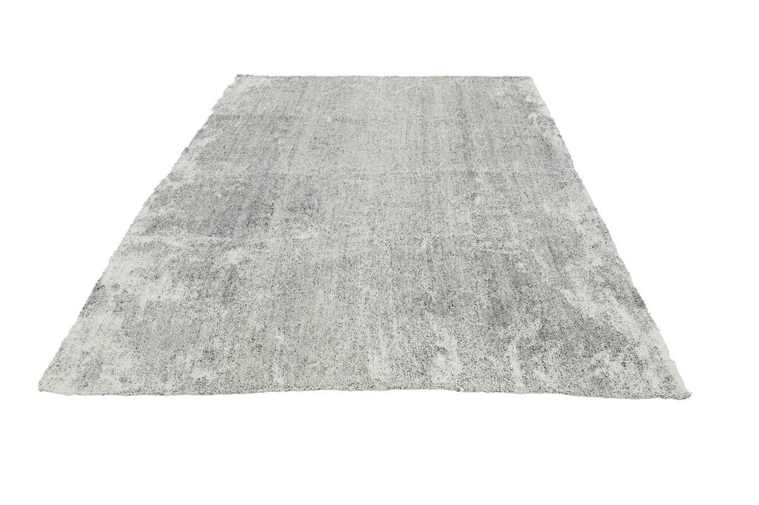 Gray Turkish Kilim Rug 6'5" x 8'10" Flat-Weave | No. VR54312