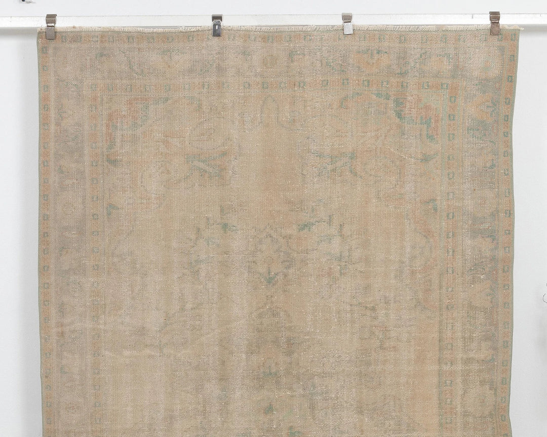 Multicolor Turkish Oushak Rug 5'11" x 9'6" Hand-Knotted | No. VR54318