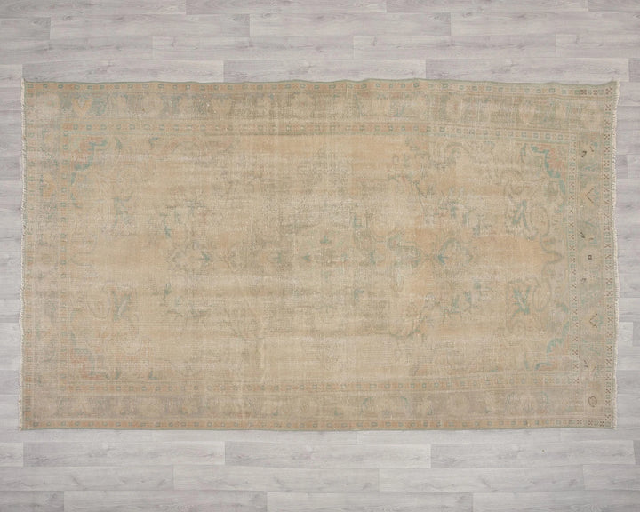 Multicolor Turkish Oushak Rug 5'11" x 9'6" Hand-Knotted | No. VR54318