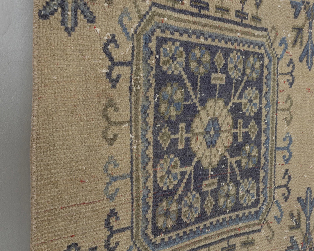 Beige Turkish Oushak Rug 2'7" x 11'4" Hand-Knotted view