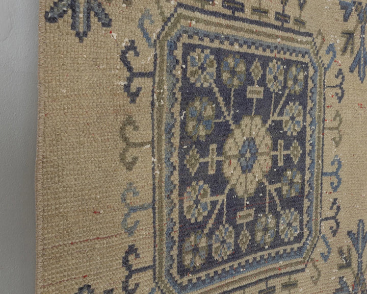 Beige Turkish Oushak Rug 2'7" x 11'4" Hand-Knotted view