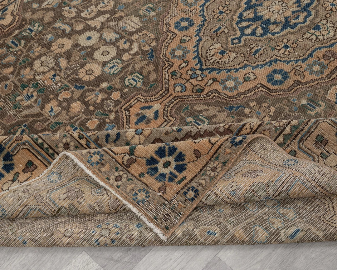 Multicolor Turkish Oushak Rug 7'3" x 10'10" Hand-Knotted | No. VR54472