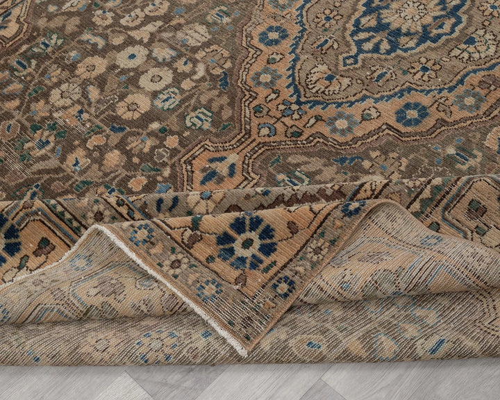 Multicolor Turkish Oushak Rug 7'3" x 10'10" Hand-Knotted | No. VR54472