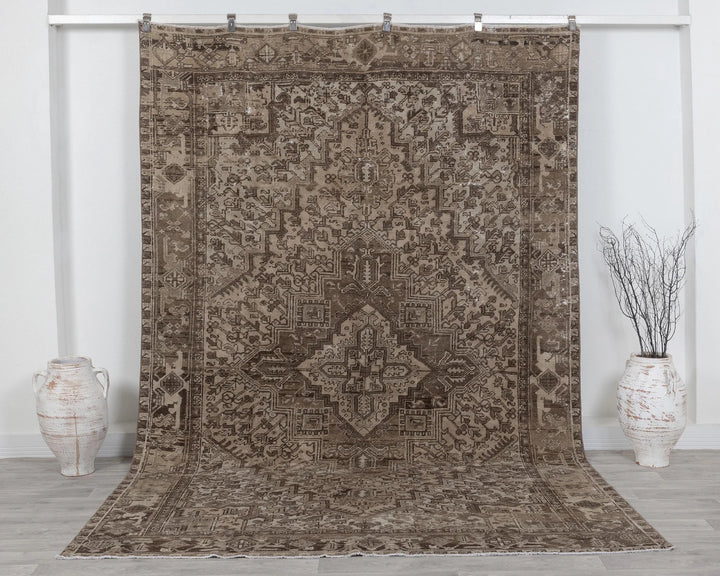Multicolor Turkish Oushak Rug 6' 11" x 10' 5" Hand-Knotted | No. VR54550
