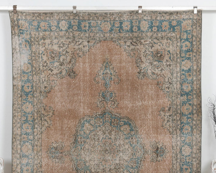 Multicolor Turkish Oushak Rug 6'9" x 10'2" Hand-Knotted | No. VR54552