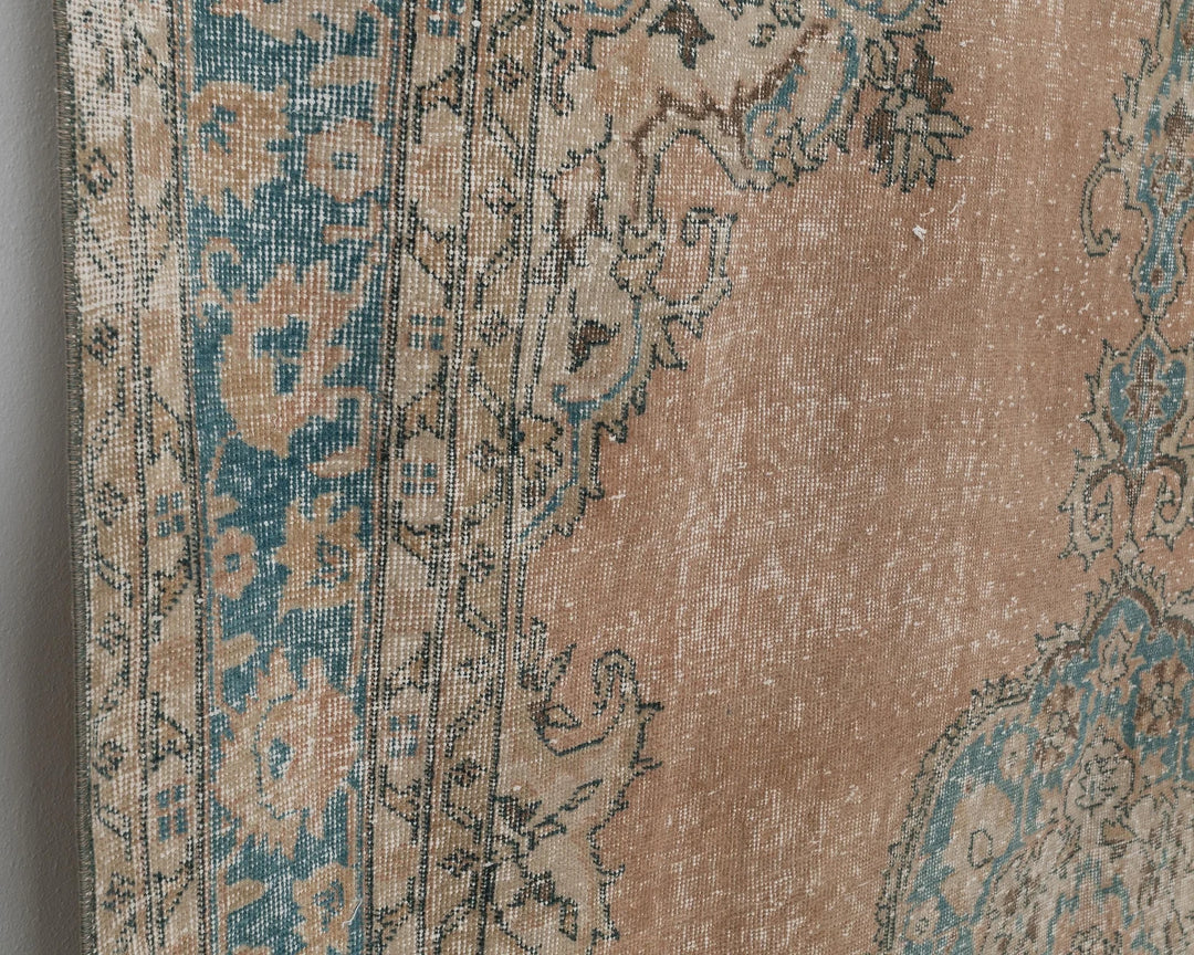 Multicolor Turkish Oushak Rug 6'9" x 10'2" Hand-Knotted | No. VR54552