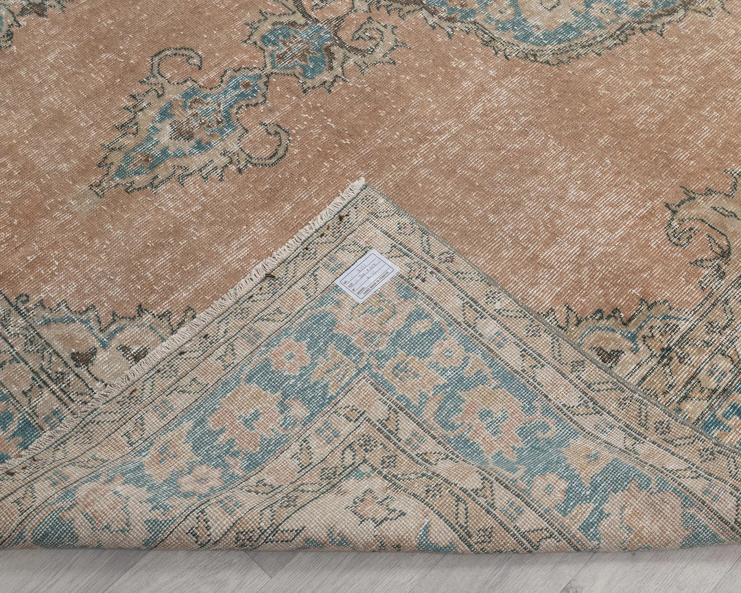 Multicolor Turkish Oushak Rug 6'9" x 10'2" Hand-Knotted | No. VR54552