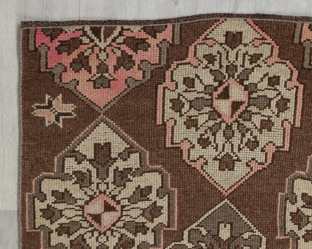 Multicolor Turkish Oushak Rug 3' 2" x 6' 7" Hand-Knotted reverse