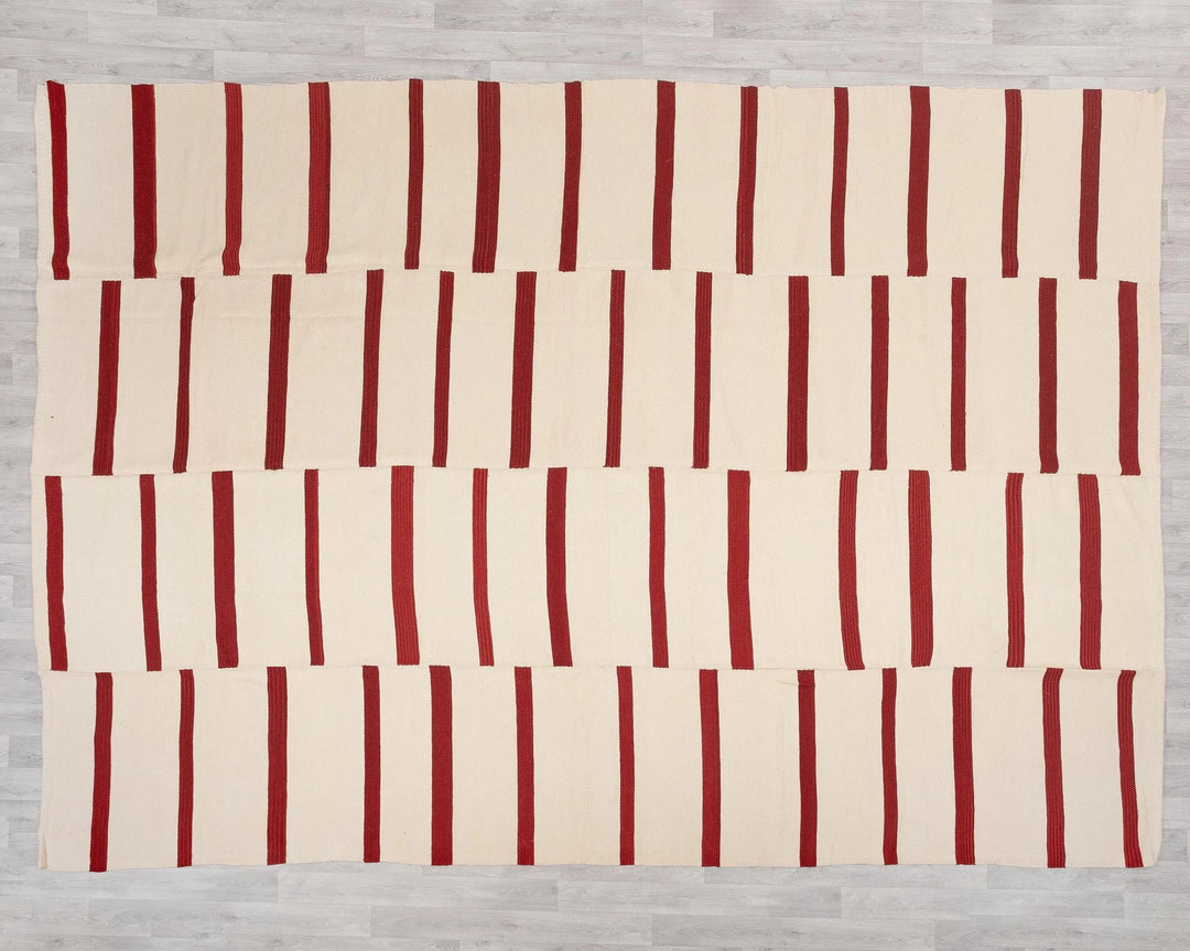 Red Turkish Kilim Rug 10' 1" x 13' 2" Flat-Weave | No. VR54607