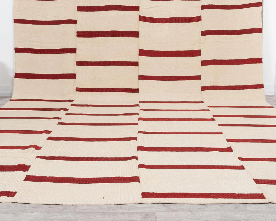 Red Turkish Kilim Rug 10' 1" x 13' 2" Flat-Weave | No. VR54607
