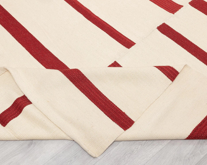 Red Turkish Kilim Rug 10' 1" x 13' 2" Flat-Weave | No. VR54607