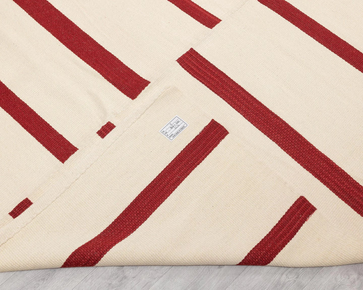 Red Turkish Kilim Rug 10' 1" x 13' 2" Flat-Weave | No. VR54607