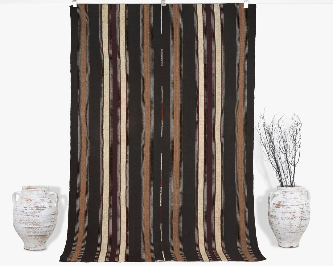 Brown Kilim Rug 4' 11" x 7' 3" | No. VR54819