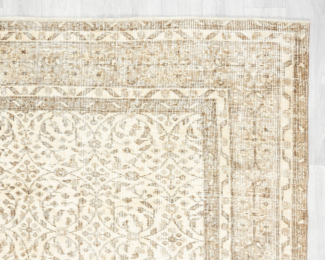 Multicolor Turkish Oushak Rug 6'7" x 9'2" Hand-Knotted | No. VR55127