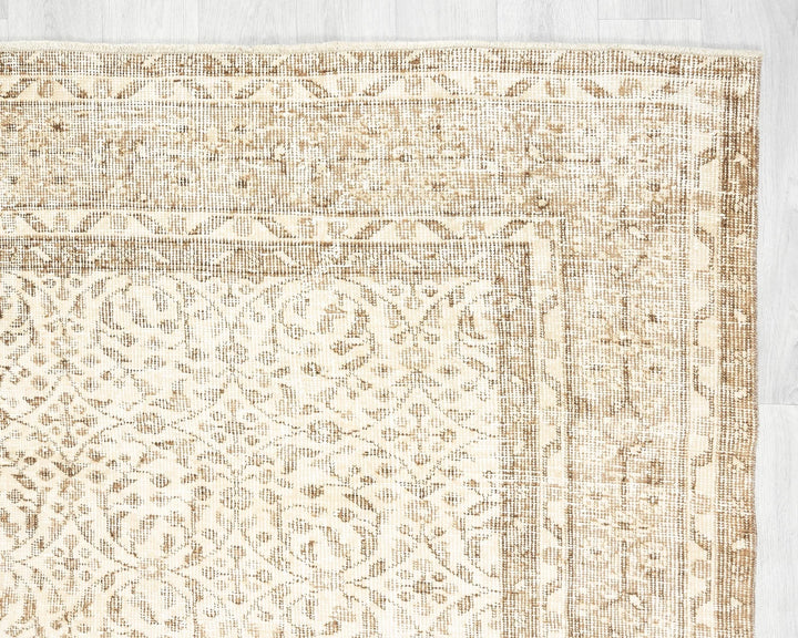 Multicolor Turkish Oushak Rug 6'7" x 9'2" Hand-Knotted | No. VR55127