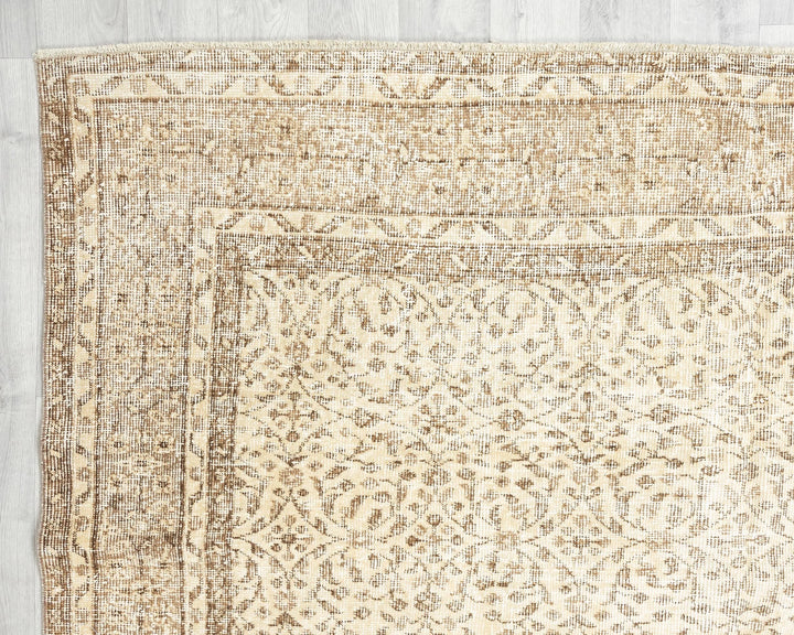 Multicolor Turkish Oushak Rug 6'7" x 9'2" Hand-Knotted | No. VR55127
