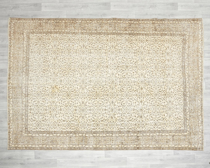 Multicolor Turkish Oushak Rug 6'7" x 9'2" Hand-Knotted | No. VR55127