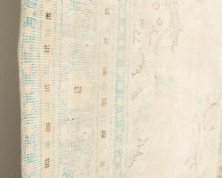 Beige Turkish Oushak Rug 8' 8" x 9' Hand-Knotted | No. VR55158