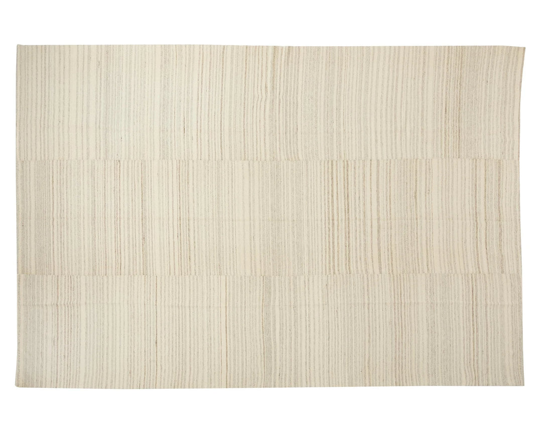 Beige Turkish Kilim Rug 10' x 13' Flat-Weave | No. VR55240