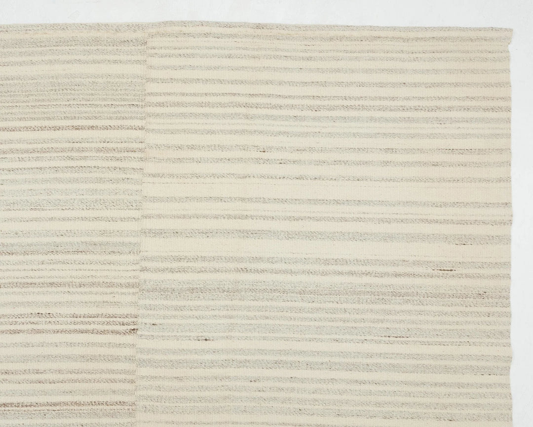 Beige Turkish Kilim Rug 10' x 13' Flat-Weave | No. VR55240