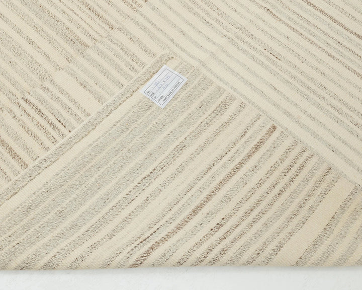 Beige Turkish Kilim Rug 10' x 13' Flat-Weave | No. VR55240