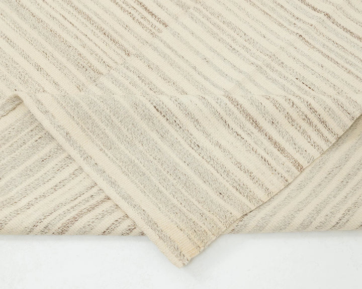 Beige Turkish Kilim Rug 10' x 13' Flat-Weave | No. VR55240