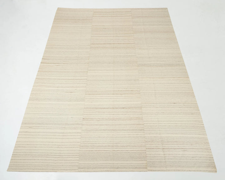 Beige Turkish Kilim Rug 10' x 13' Flat-Weave | No. VR55240