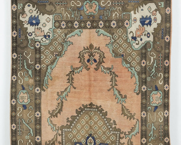 Multicolor Turkish Oushak Rug 10' 2" x 4' 9" Hand-Knotted | No. VR55313