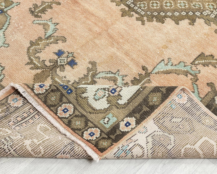 Multicolor Turkish Oushak Rug 10' 2" x 4' 9" Hand-Knotted | No. VR55313
