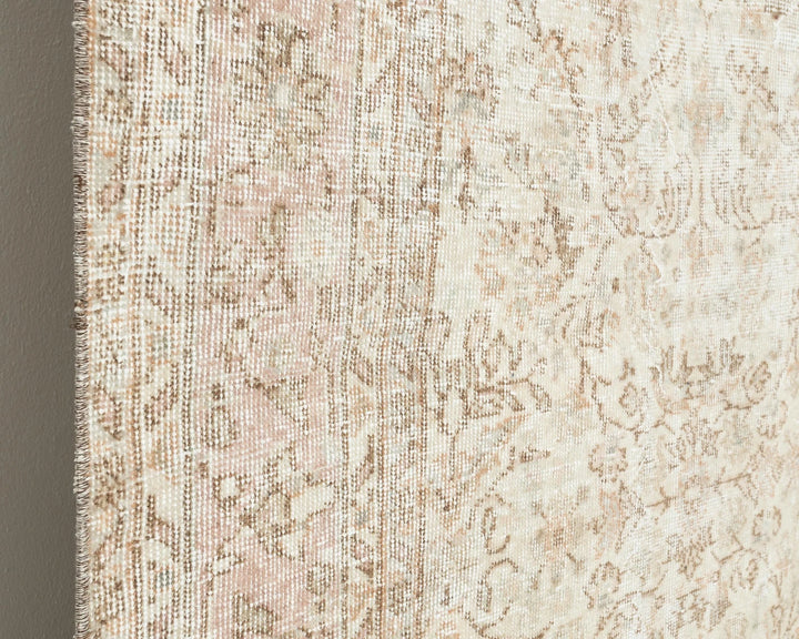 Beige Turkish Oushak Rug 6' 10" x 10' Hand-Knotted | No. VR55394