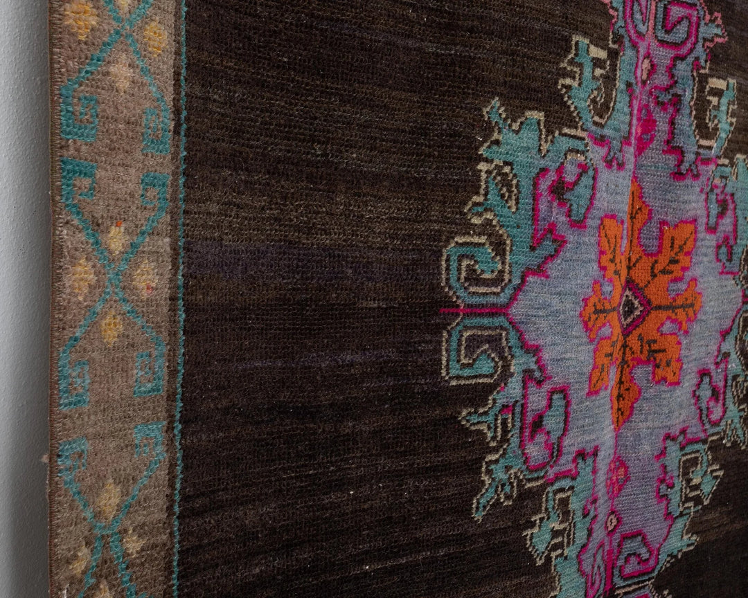 Multicolor Turkish Oushak Rug 4'11" x 10'6" Hand-Knotted | No. VR55413