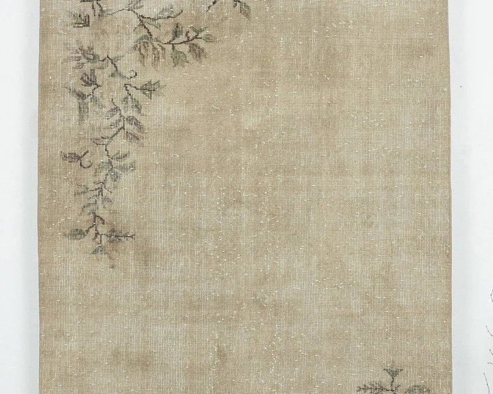 Beige Turkish Oushak Rug 6' 8" x 8' Hand-Knotted | No. VR55455