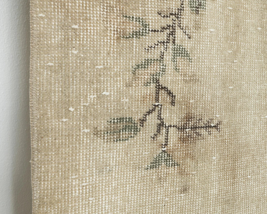 Beige Turkish Oushak Rug 6' 8" x 8' Hand-Knotted | No. VR55455