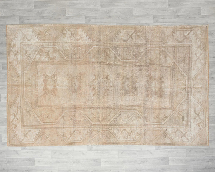 Beige Turkish Oushak Rug 6' 4" x 9' 8" Hand-Knotted view 9