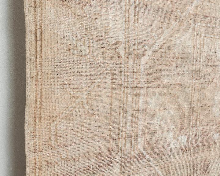Beige Turkish Oushak Rug 6' 4" x 9' 8" Hand-Knotted close-up