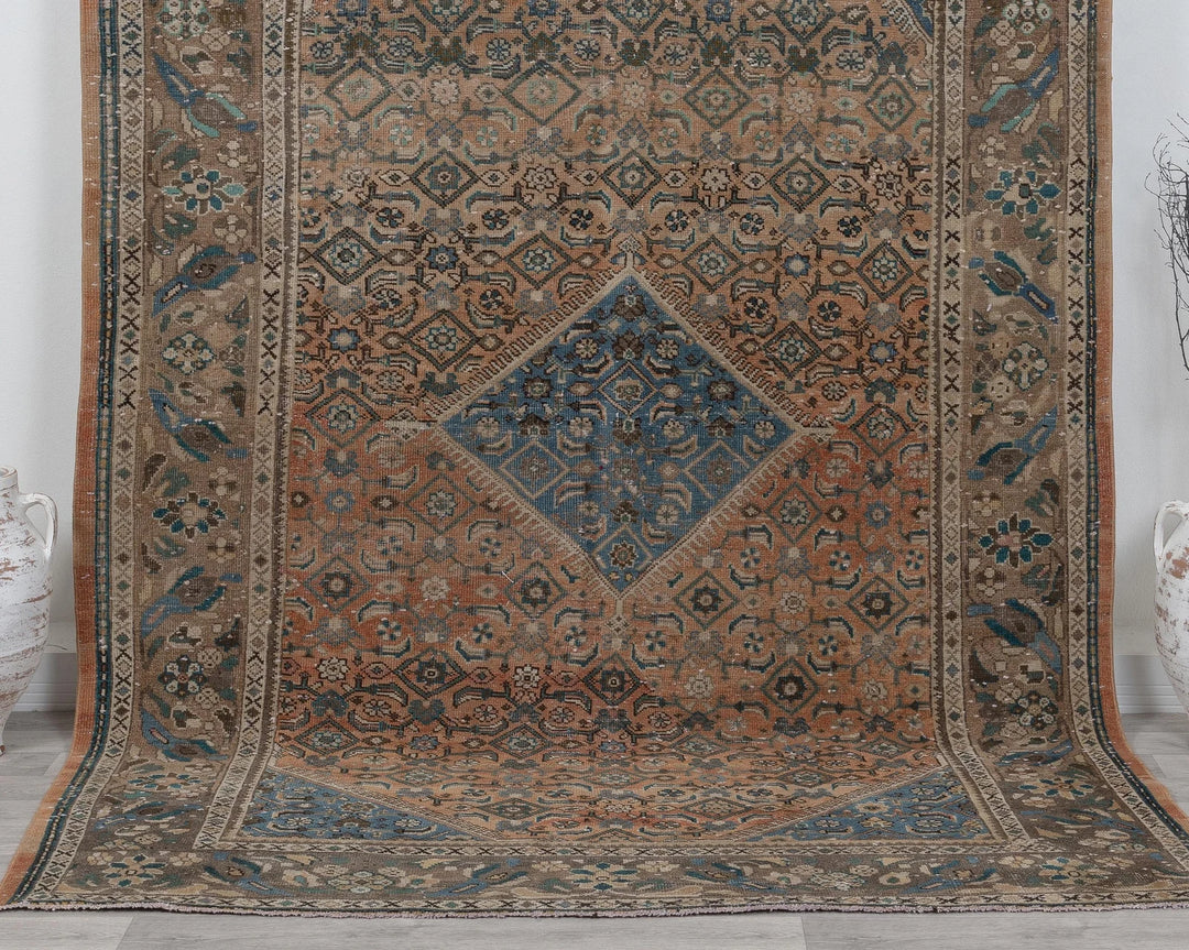 Multicolor Turkish Oushak Rug 6'5" x 9'4" Hand-Knotted | No. VR55476