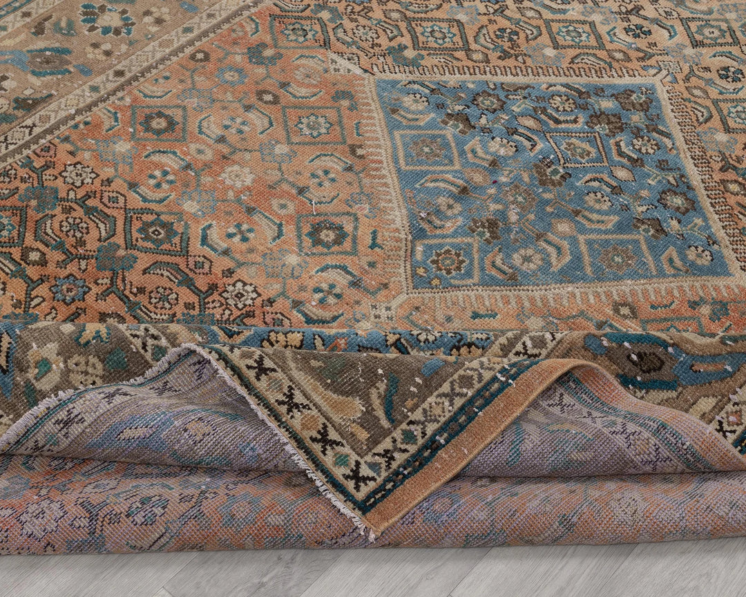 Multicolor Turkish Oushak Rug 6'5" x 9'4" Hand-Knotted | No. VR55476